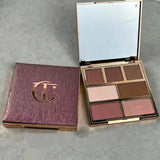Charlotte Tilbury Peachy Blush For Cheeks Easy To Blend&Eyeshadow Contour Palette To Enhance Facial Features And Add Dimension