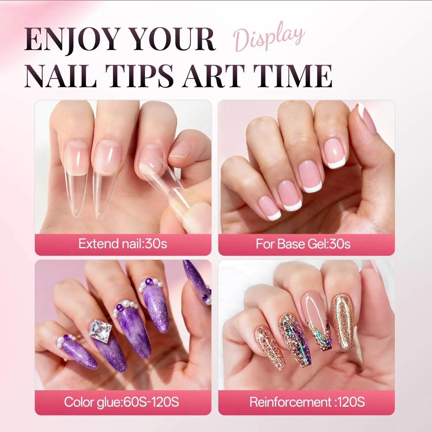 Convenient Handheld UV/LED Nail Lamp Set Handheld Light with Stand LCD Display USB Gel Nail Dryer for Quick Curing All