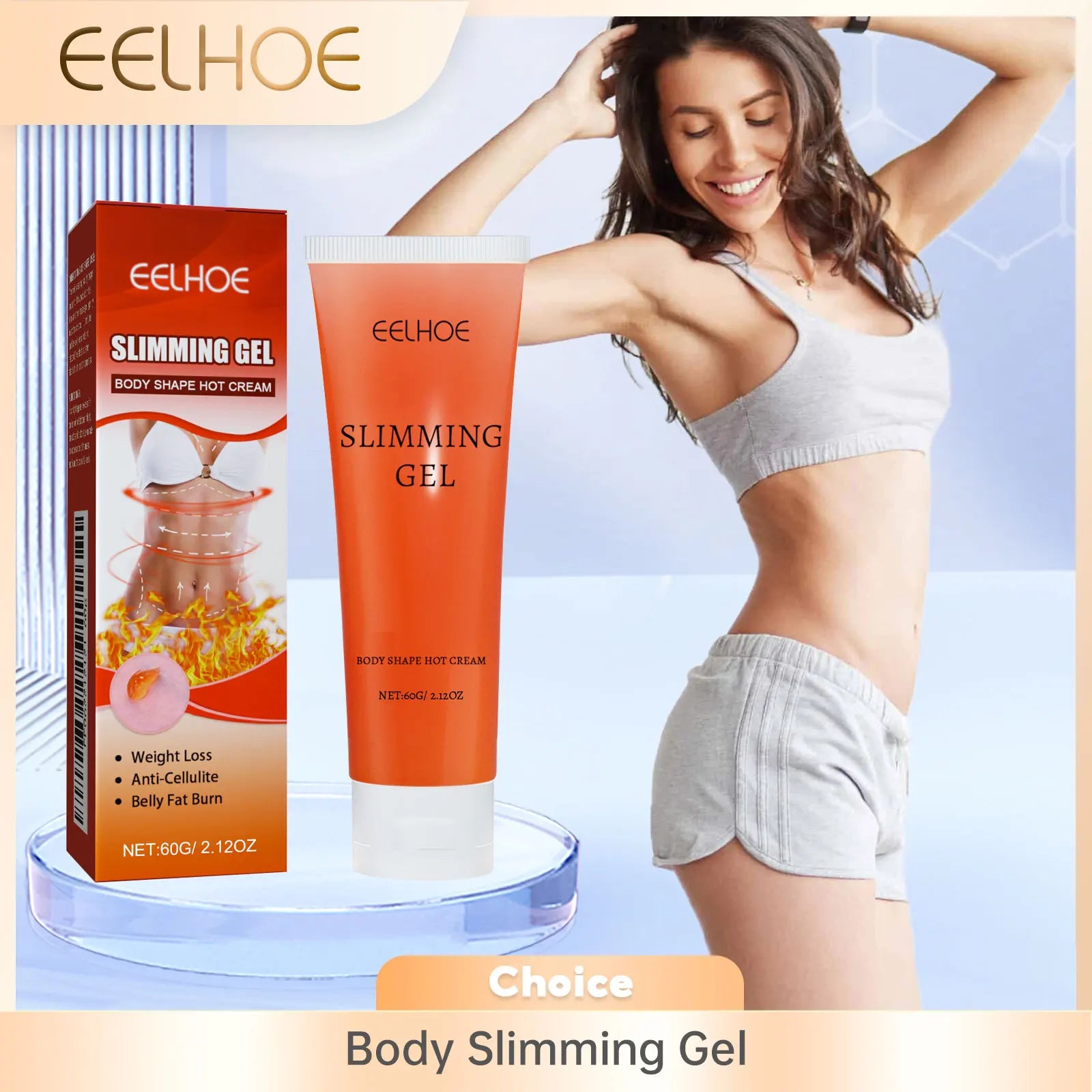 Slimming Gel Fat Burning Cream Body Sculpting Metabolism Sexy Body Shaping Weight Loss Tighten Skin Elasticity Hot Sweat Cream