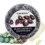 60g Black Castor Shampoo Bar 2-in-1 Shampoo and Conditioner, Made with Castor Extract, Nourishes and Cares for All Hair Types.