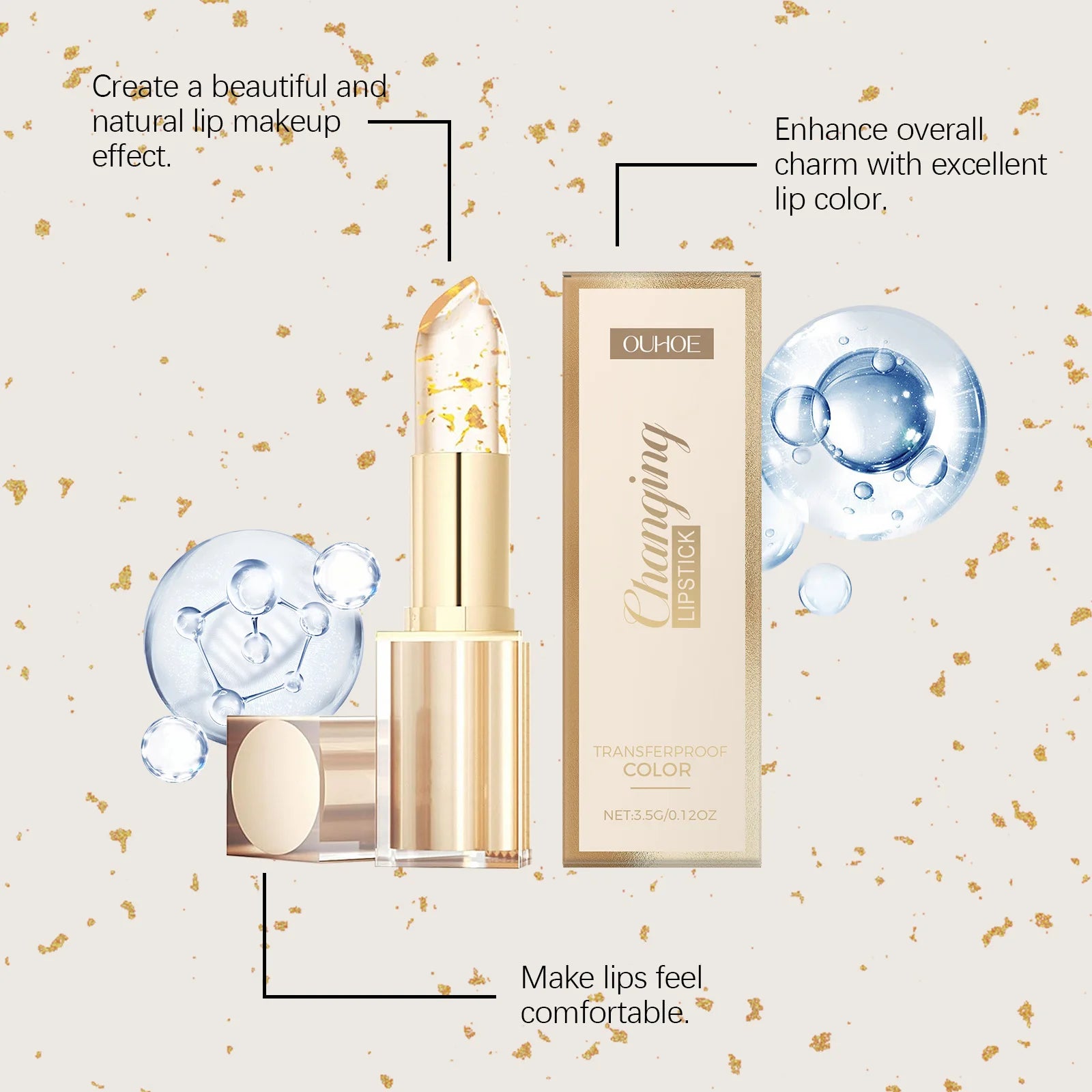 Transferproof Color Changing Lipstick Moisturizing Repairing Deep Nourishment Plumping Jelly Transparente Long Lasting Lip Balm