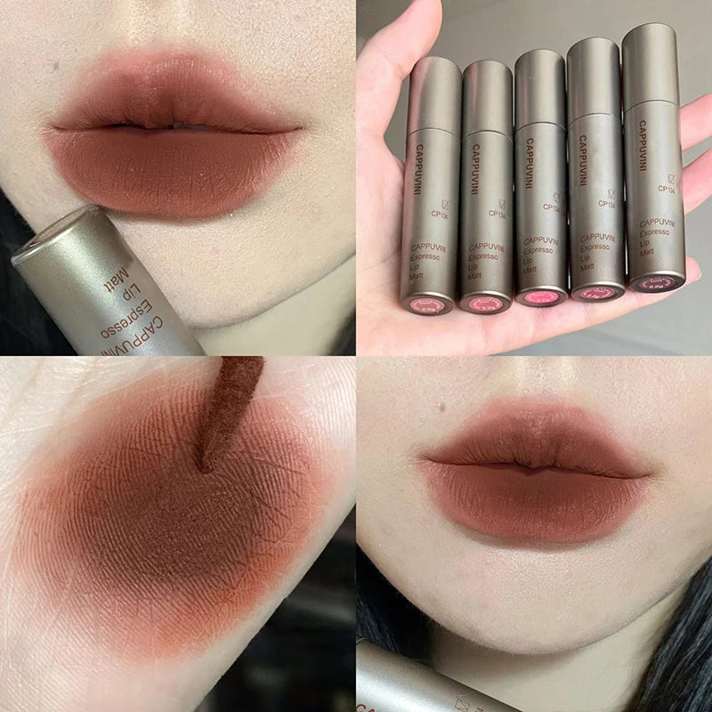 Single Velvet Matte Mist Lip Gloss,Waterproof Non-Stick Cup Lip Glaze Smudge Proof Not Fade Liquid Lipstick