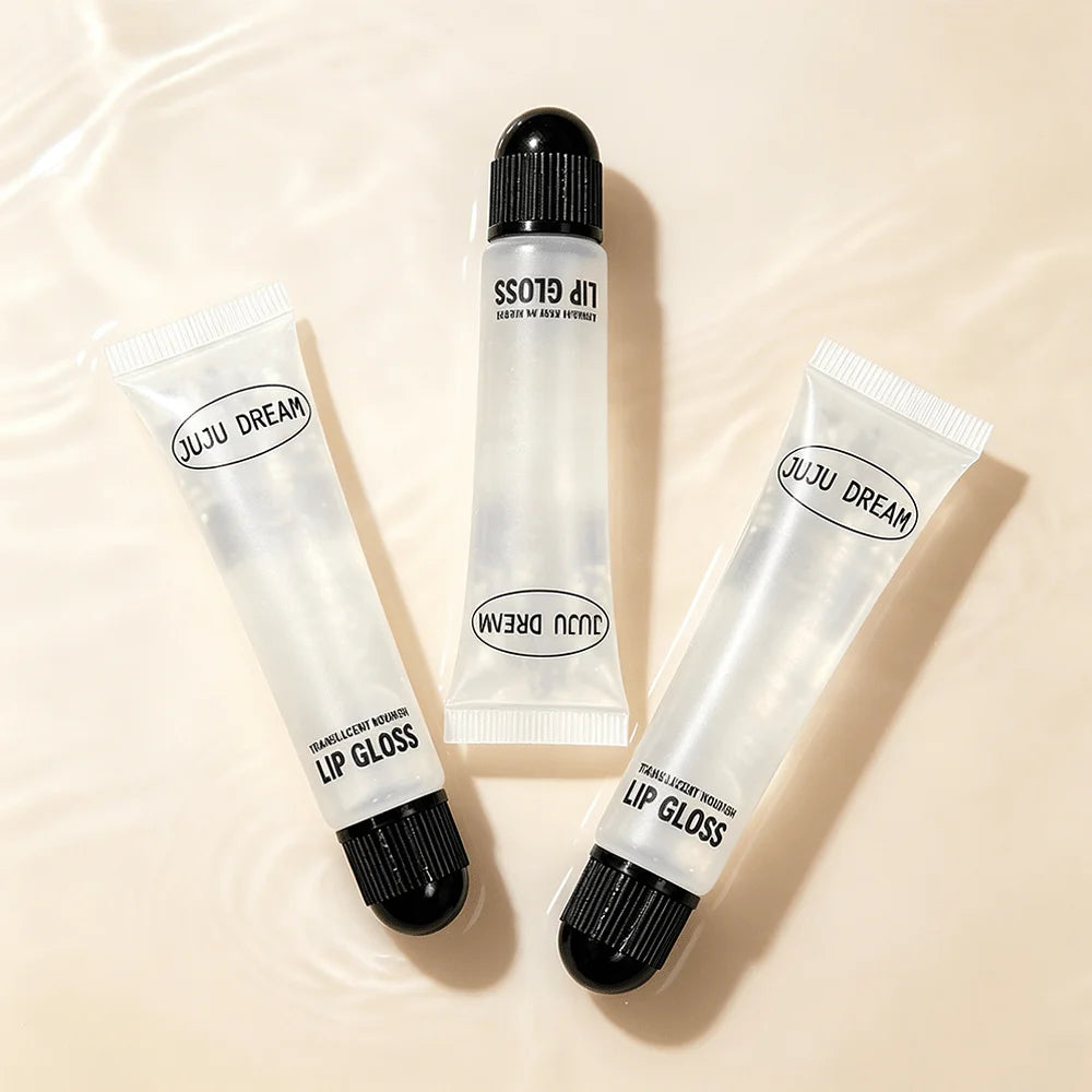 JUJU DREAM Translucent Nourishing Lip Gloss Hydrating Clear Lip Oil Repairing Glossy Lip Care