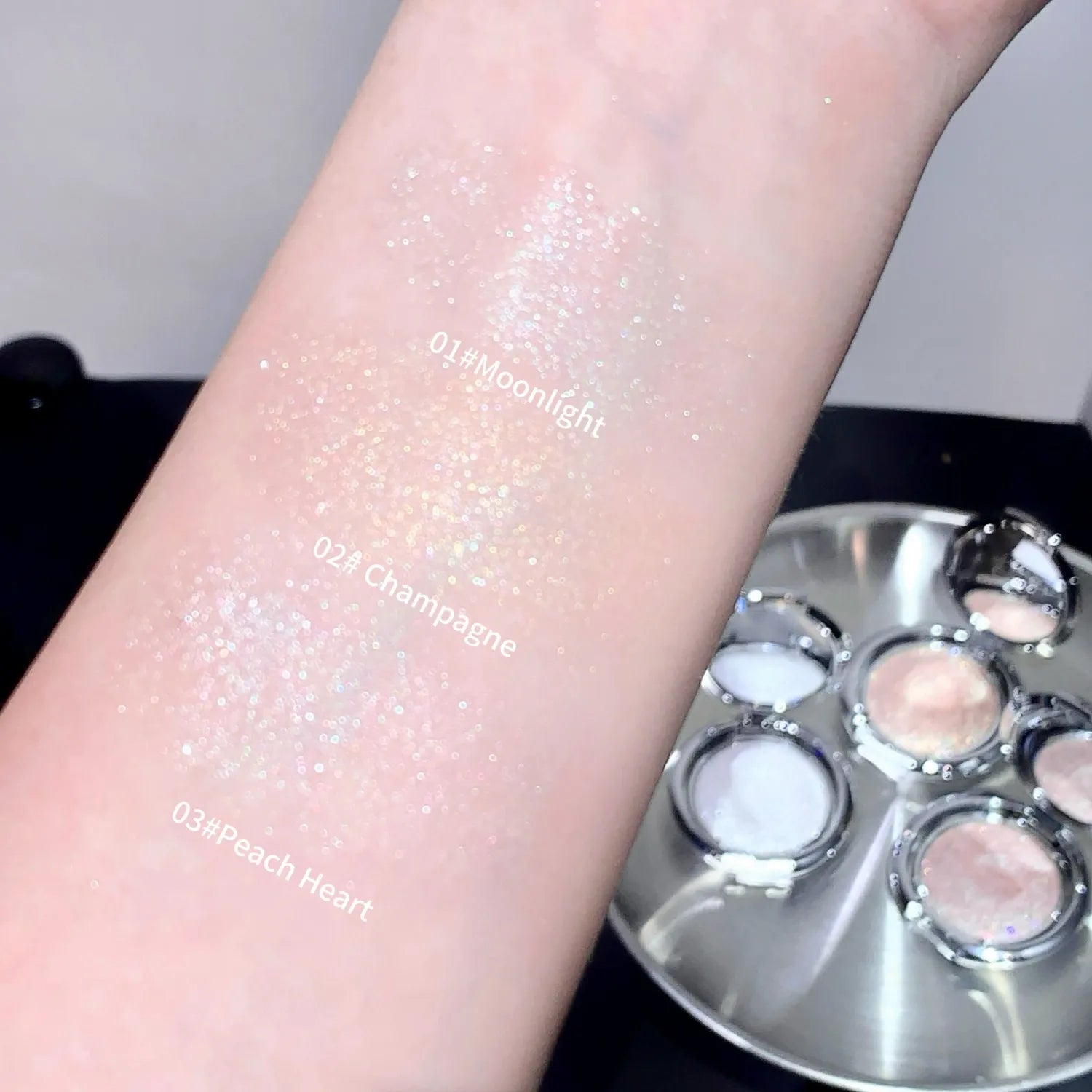 SHAQINUO Highlighter Cream, Radiant Shimmer Powder, Smooth with Potato Mash Texture, Long-lasting, Non-Flaking for Highlighting