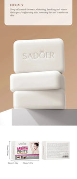 Sadoer Niacinamide Arbutin Facial Soap Moisturizing Brightening Deep Cleansing Body Face Wash Foam Facial Cleanser Handmade Soap