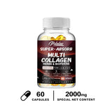 Multi Collagen Capsules - Collagen Skin Whitening & Anti-Aging - Vitamin C, Hyaluronic Acid, Gluten Free Supplement
