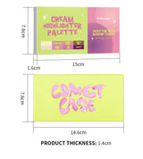 Eyebrow Cream Blush Curve Case Cream Cosmetics Highlighter Palette Matte Shimmer Finishes Shadow Tones Long-Lasting Cosmetics