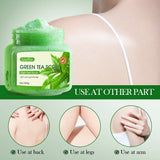 350g Sadoer Green Tea Body Scrub, Cleanses the Skin, Deeply Exfoliates, Makes the Skin Soft, Smooth, and Elastic, Bath Products