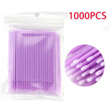 500/1000PCS Crystal Colorful Eyelash Cleaning Micro Brush Beauty Makeup Remover Tool Wholesaler