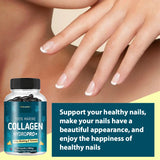 Potent Marine Collagen - with Kelp, Blueberry & Turmeric - 1400mg Hydrolyzed Collagen Supplement for Healthy Hair, Skin & Nails