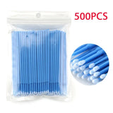 500/1000PCS Crystal Colorful Eyelash Cleaning Micro Brush Beauty Makeup Remover Tool Wholesaler