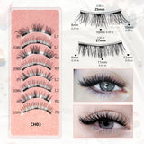 1/2 Pair Reusable Magnetic Eyelashes Tweezers Set Faux Mink Lashes Handmade 3D Natural False Eyelashes and Magnetic Tweezers Set