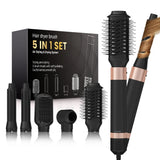 Hair dryer brush detachable 5-in-1 styling and drying system, fast drying, curl smoothing and styling, automatic curling iron
