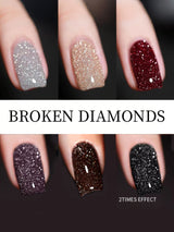 MIANEL Autumn Gel Nail Polish Adhesive Burst Flash Broken Diamond Halloween Christmas Nails Art Kit for Professional Use