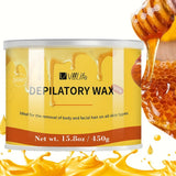 Viilife 450g Honey Depilatory Wax for Hair Removal Gentle Adhesion Easy Application Suitable for All SkinTypes Gentle Depilation