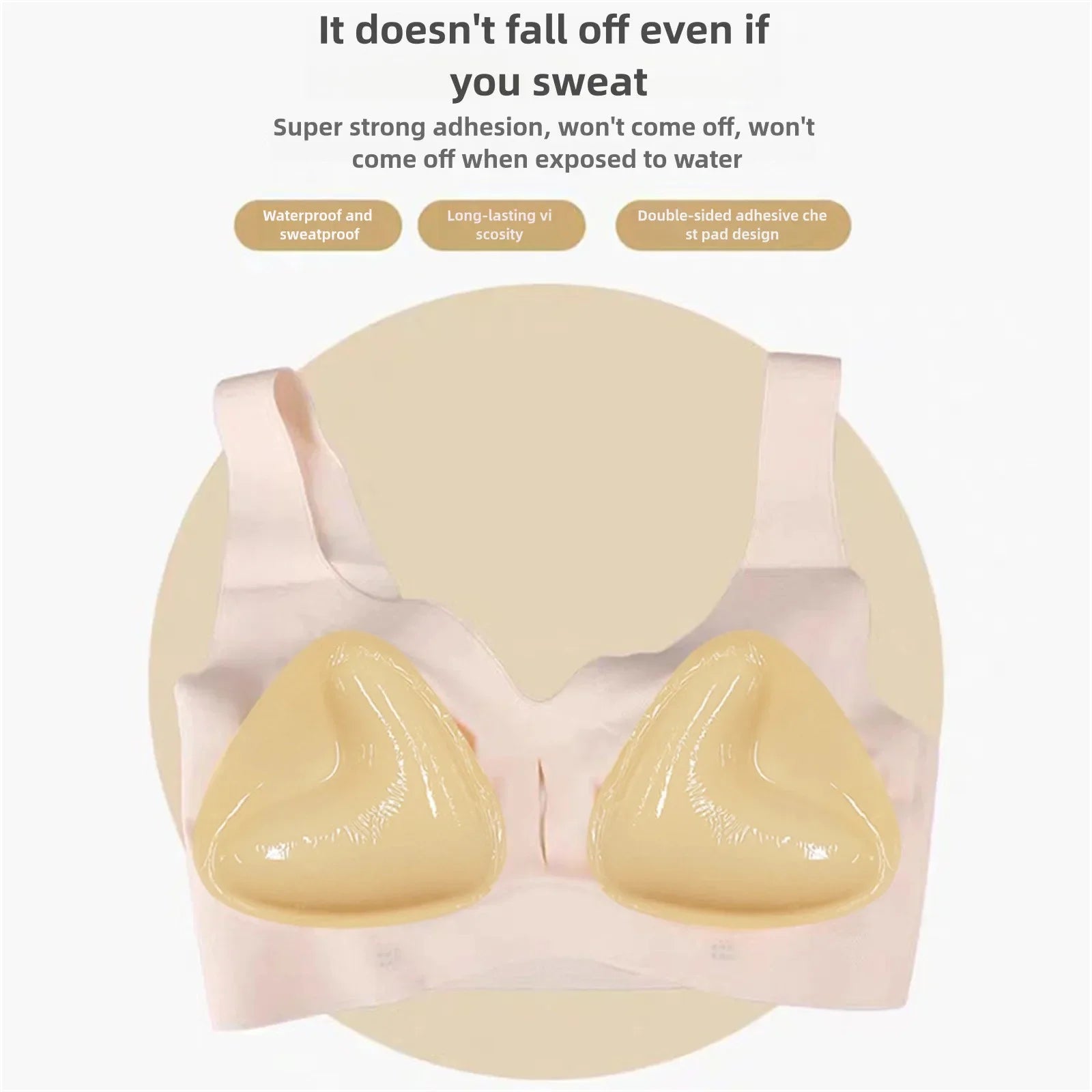 Women Triangle Nipple Cover Sticker Boost Inserts Bra Lift Up Bra Pads Adhesive Cup Chest Patch Breast Invisible Bra Bikini Pad