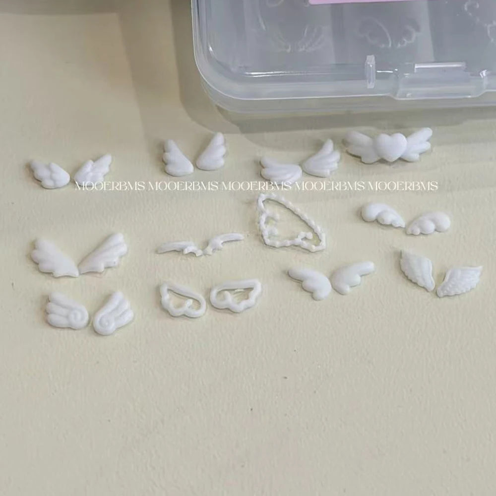 3D Angel Wings Nail Art Silicone Mold Reusable Clear DIY Manicure Template Wedding Gel Wings Design