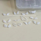 3D Angel Wings Nail Art Silicone Mold Reusable Clear DIY Manicure Template Wedding Gel Wings Design
