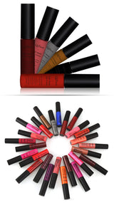 QIBEST Sexy Velvet Matte Lip Gloss Liquid Lipstick Lipgloss Beauty Red Nude Waterproof Long-lasting Lip Stain Makeup For Women