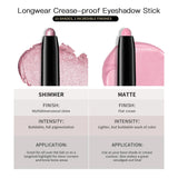 Eyeshadow Liner Sticks Matte & Shimmer Waterproof Metallic Glitter Eye Shadow Highlighter Pencil Eyeshadow Natural Cosmetics