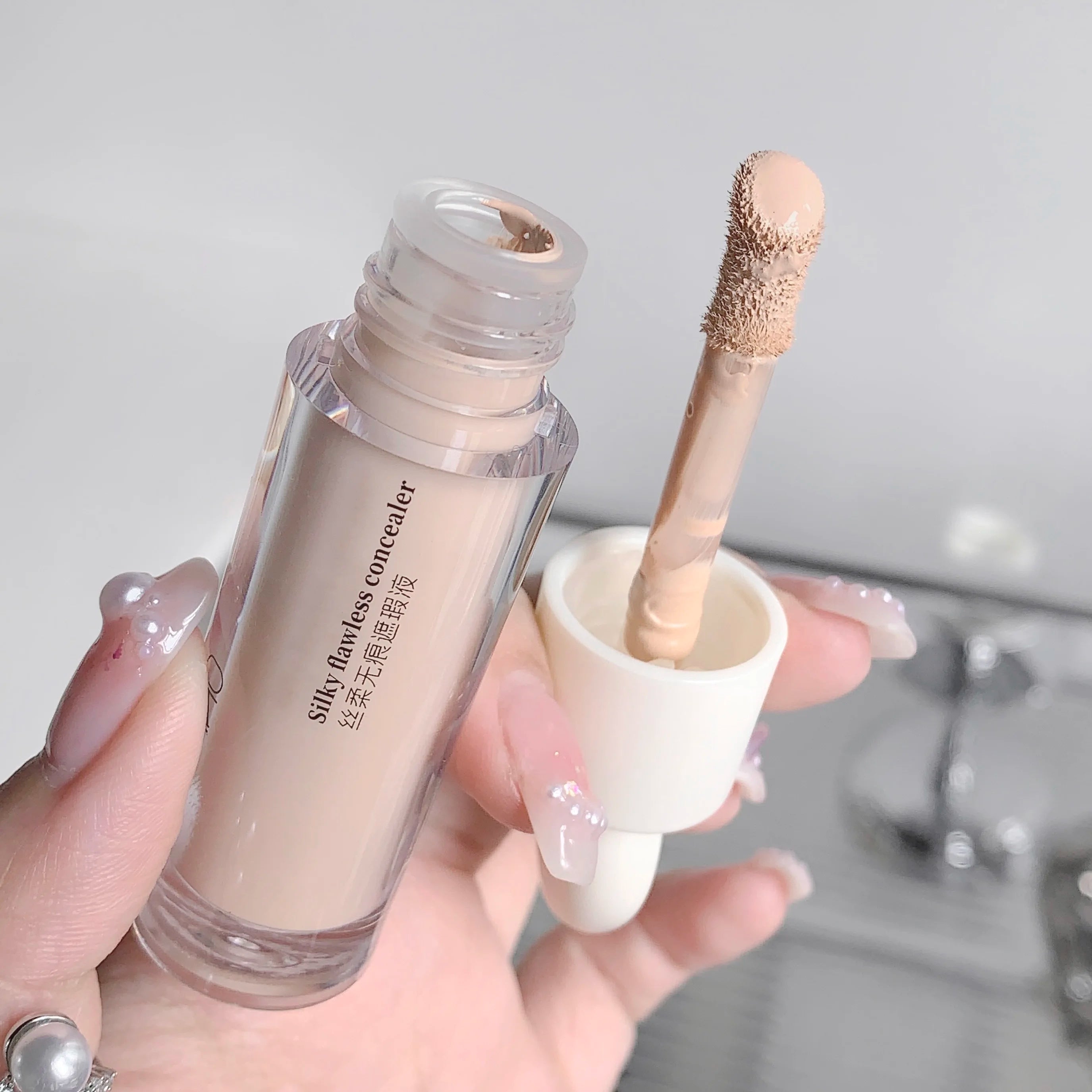 3 Colors Silky Concealer Cover Acne Marks Spots Dark Eye Circles Face Brightening Skin Whitening Concealer