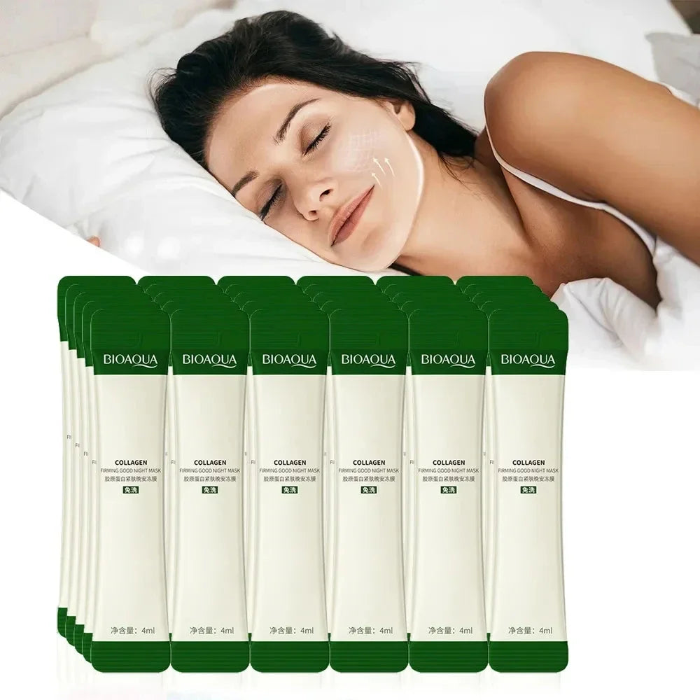 Bioaqua Collagen Sleeping Facial Masks Skincare Moisturizing Brightening Firming Face Mask Korean Skin Care for Face