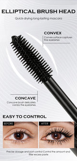 9D Fiber Lash Set Long-Lasting Waterproof Sweatproof Stainproof Slimming Base Mascara for All Skin Types