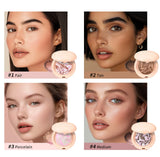 Demi Matte Natural Finish Baked Brighten Color Correcting Powder Foundation Buildable Light to Coverage Oil Control Makeup