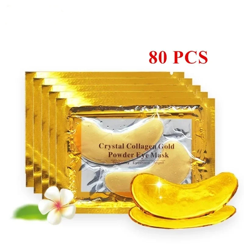 50/60/80/100 Pcs Crystal Collagen Gold Eye Mask Anti Dark Circles Beauty Patches For Eye Skin Care Korean Cosmetics