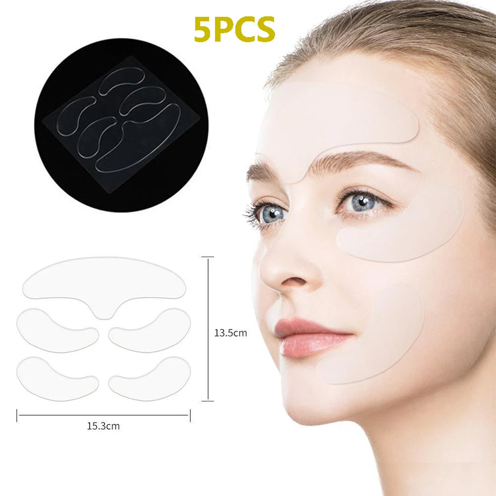 5/11/16/18Pcs Reusable Silicone Face Patch Set Anti Wrinkle Patches For Face Neck Forehead Eye Cheek Chest Pads Beauty Tools