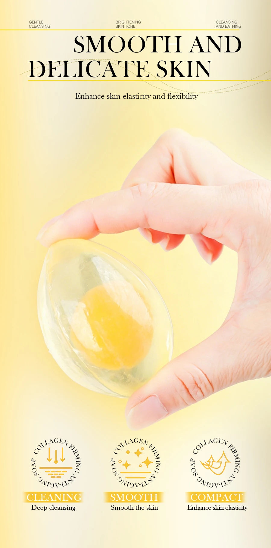 Collagen Egg Soap, Women's Care Private Soap, Clean Moisturizing Oil Control Soap, Body Soap