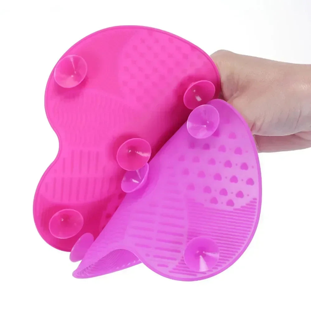 Colorful Brush Cleaner Scrubbe Board Cosmetic Makeup Brush Washing Silicone Gel Cleaning Mat Foundation Makeup Brush Cleaner Pad