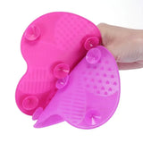 Colorful Brush Cleaner Scrubbe Board Cosmetic Makeup Brush Washing Silicone Gel Cleaning Mat Foundation Makeup Brush Cleaner Pad