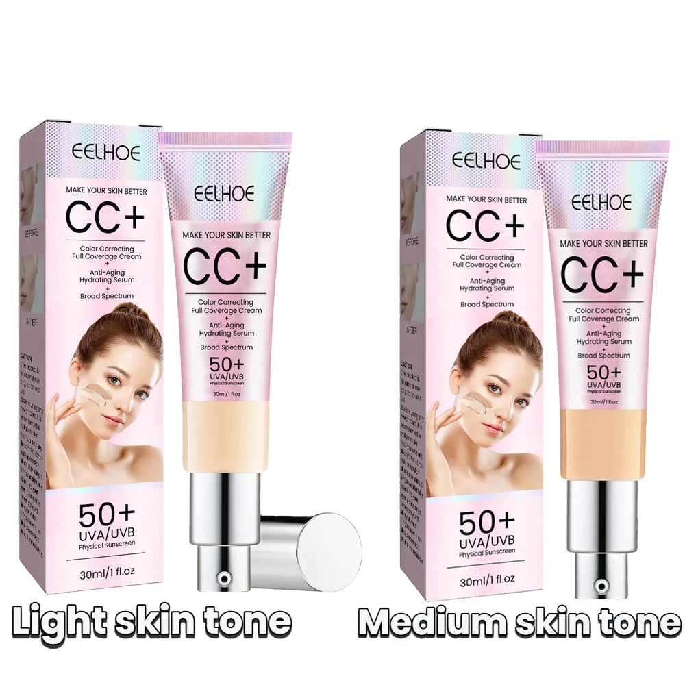 Barrier Support CC Cream SPF 50 Broad Spectrum Skin Brightening Makeup Primer Redness Control Base Long-lasting Face Makeup