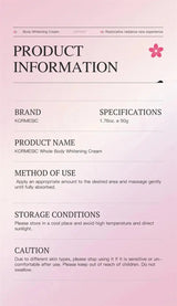 Body Whitening Bleach Cream Brighten Underarm Elbow Knees Joint Removal Intimate Parts Dark Spots Melanin Snow Bleach Cream