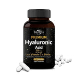 With Biotin & Vitamin C, Hyaluronic Acid 250 Mg, 3-in-1 - Skin Moisturization, Joint Comfort, Hair & Eye Health
