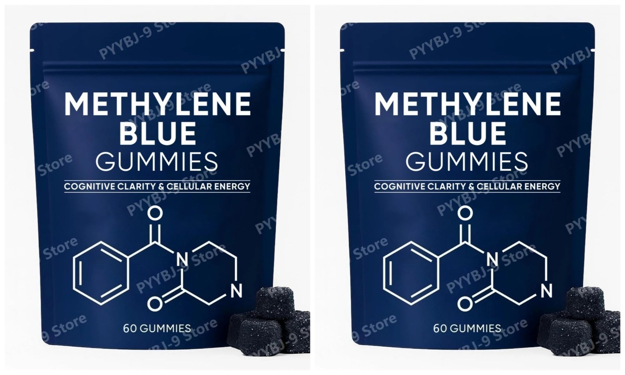 Methylene Blue Gummies 30 Count 5mg USP Grade High Purity Formula for Cognitive Clarity Cellular Energy Daily Wellness Support