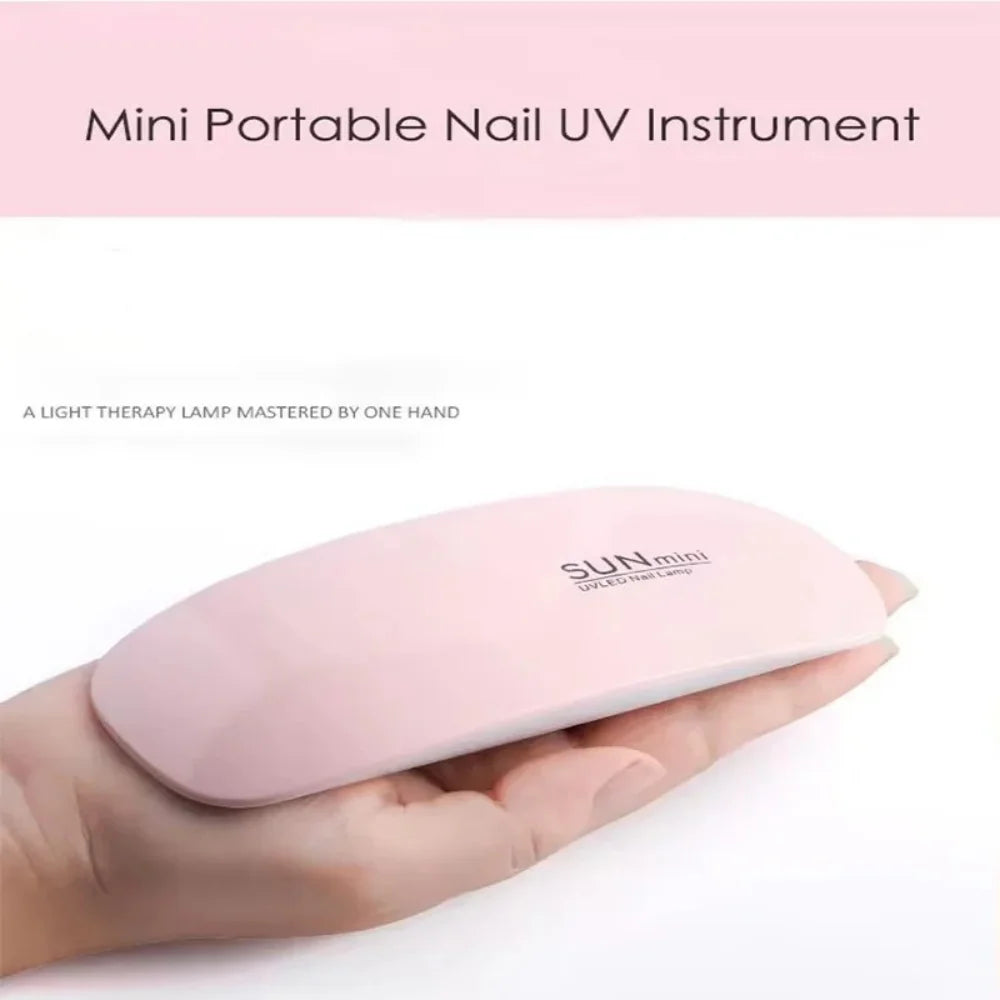 6W Foldable UV LED Nail Lamp Portable Manicure Dryer Machine Quick Drying Gel Polish Tool for Home Professional Use with USB