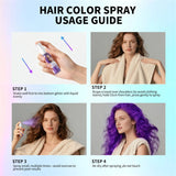 Hair Color Spray Long Lasting Hair Dye Spray Instant Hair Salon Multi Color Hair Colour Cream for Festive Party Socccer Fan Gift