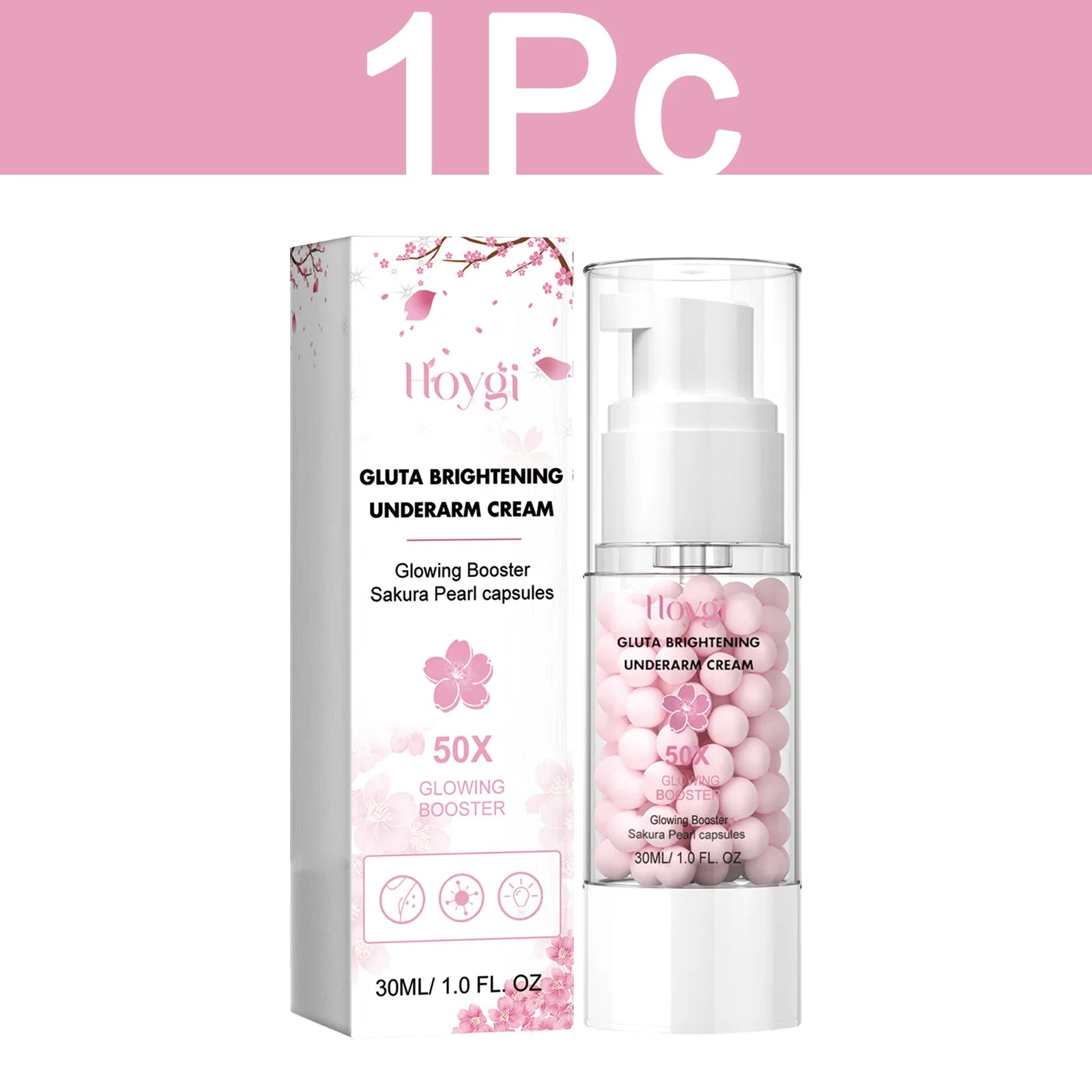 HOYGI Sakura Brighten Cream Improve Dull Reduce Melanin Glowing Skin for Underarms Knees Elbows Moisturize Bleaching Skin Care