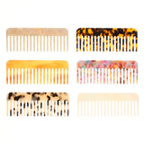 Korean Fashion Design Hair Comb Wide Teeth Acetate Hairdressing Comb Anti-static Massage Hairbrush Colorful Hair Styling Tools