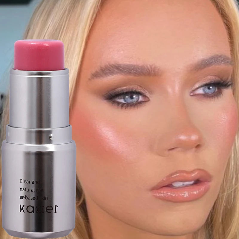 Waterproof Brighten Face Highlighter Blush Stick Makeup Glitter Corrector Contour Illuminator Shimmer Rouge Stick Cream Cosmetic