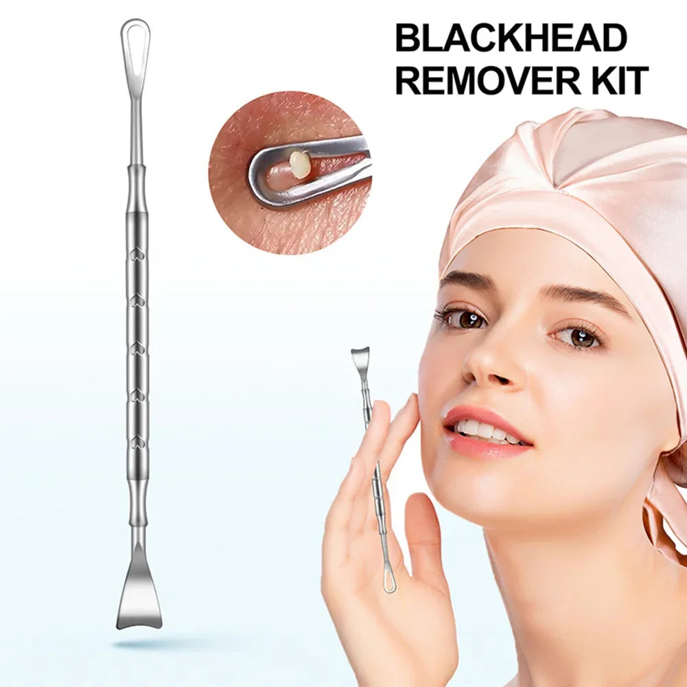 Blackhead Remover Pimple Popper Tool Acne Needle Removing Treatment Comedone Whitehead Popping Zit Nose Face Blemish Extractor