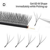 XIUSUZAKI W Shaped Lashes Bloom 2D 3D 4D 5D 6D 7D 8D Automatic Flowering Premade Fans Eyelashes Extensions YY Individual Lashes