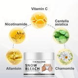 Body Whitening Bleach Cream Brighten Underarm Elbow Knees Joint Removal Intimate Parts Dark Spots Melanin Snow Bleach Cream 45ml