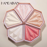 Natural Diamond Highlighter Powder 5 Color Shimmer Contour Nose Shadow Brightening Face Makeup Cosmetics Palette