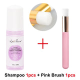 NATUHANA 60ml Gentle Lash Cleansing Mousse No Irritation Eyelash Shampoo for Extensions Grafting Makeup Remover Glue Cleanser
