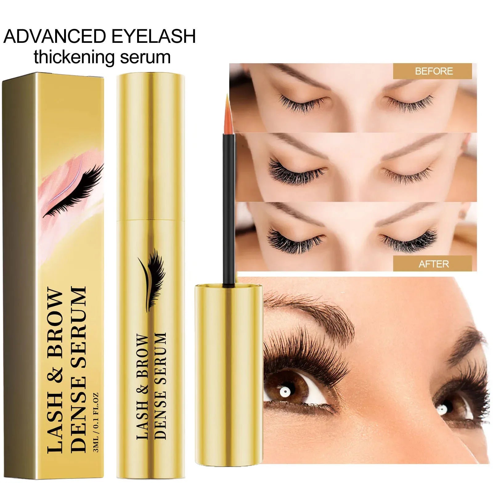 Fast Eyelash Growth Serum Natural Eyelashes Enhancer Longer Thicker Eyebrows Lift Essence Fuller Lashes Eye Care Korean Cosmetic