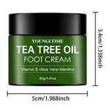 Tea Tree Foot Cream for Heel Dry Skin Care Exfoliate Dead Skin Soften Hydrate Moisturize Smooth Rough Skin Daily Foot Care Lotio
