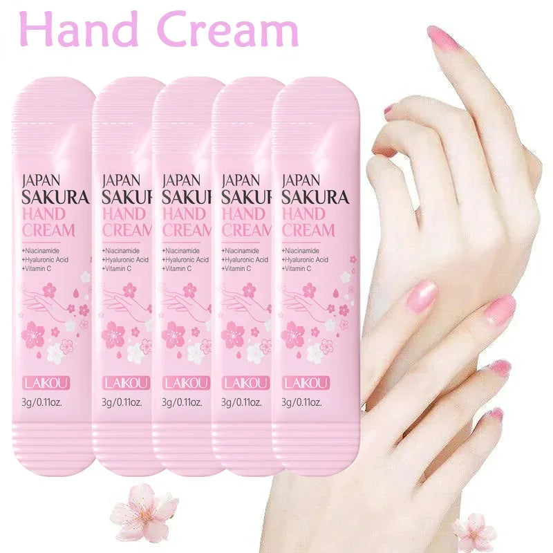 LAIKOU Cherry Blossom Hand Cream Moisturizing Nourishing Brightening Hydrating Hand Lotion Creams Intensive Repair Hand Balm